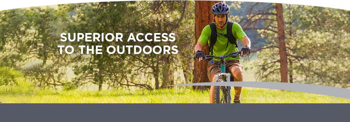 man riding his bike outdoors