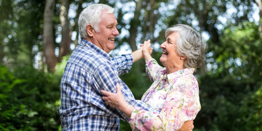 Photo: Older couple dancing together