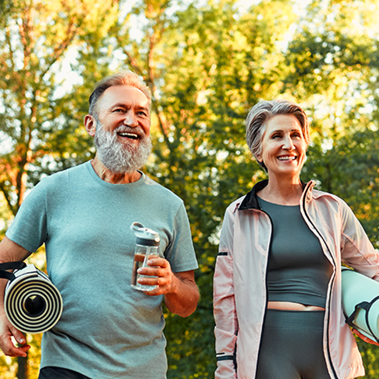Couple enjoying yoga